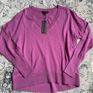 Banana Republic 100% Merino Wool Purple Sweater